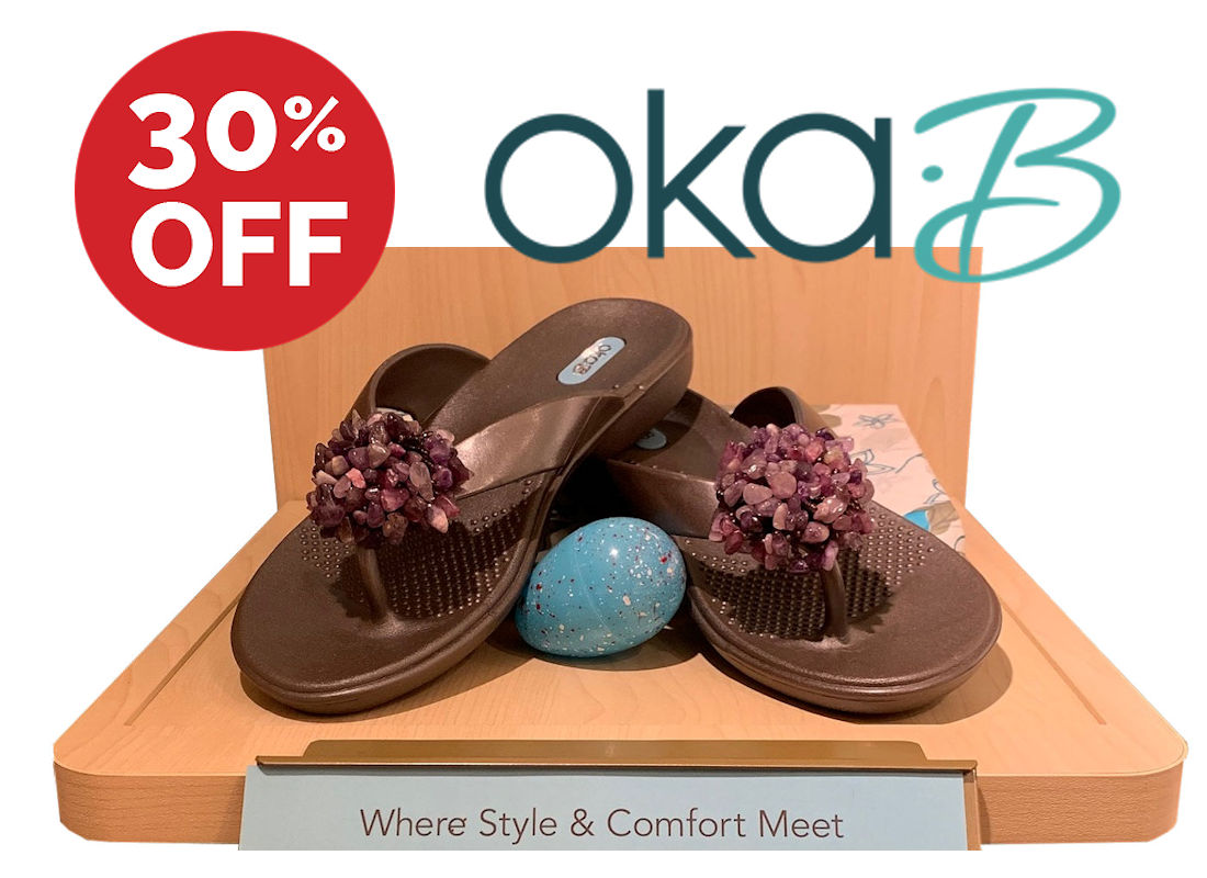SAVE 30% OFF select Oka-B Sandals from The Spa Within in Detroit Lakes MN while supply lasts