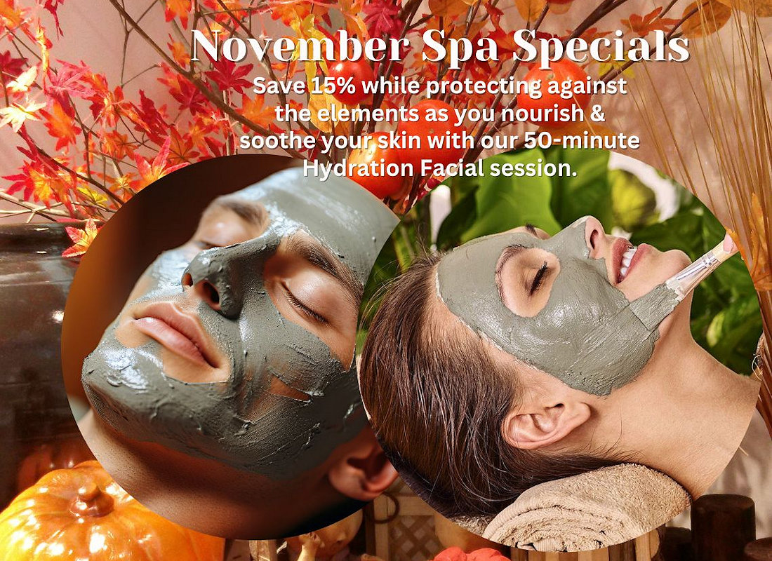 November Spa Specials at The Spa Within at The Lodge on Lake Detroit