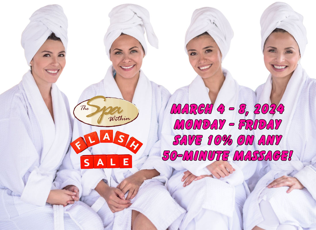 Last Minute Flash Sale Spa Services Specials at The Spa Within at The Lodge on Lake Detroit