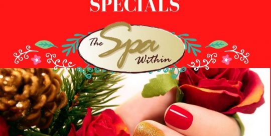 December Spa Specials from The Spa Within at The Lodge on Lake Detroit