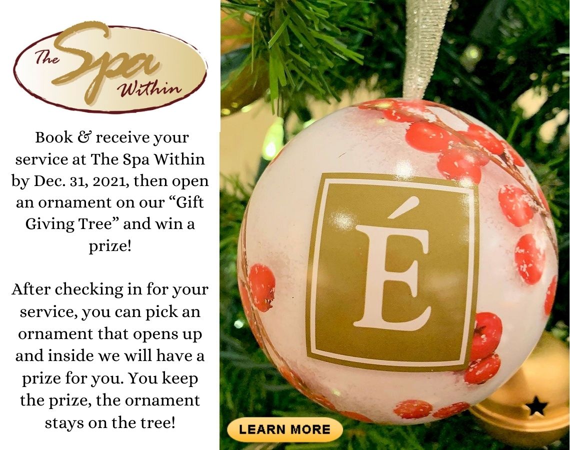 Win a Holiday Ornament-Opening Prize at The Spa Within