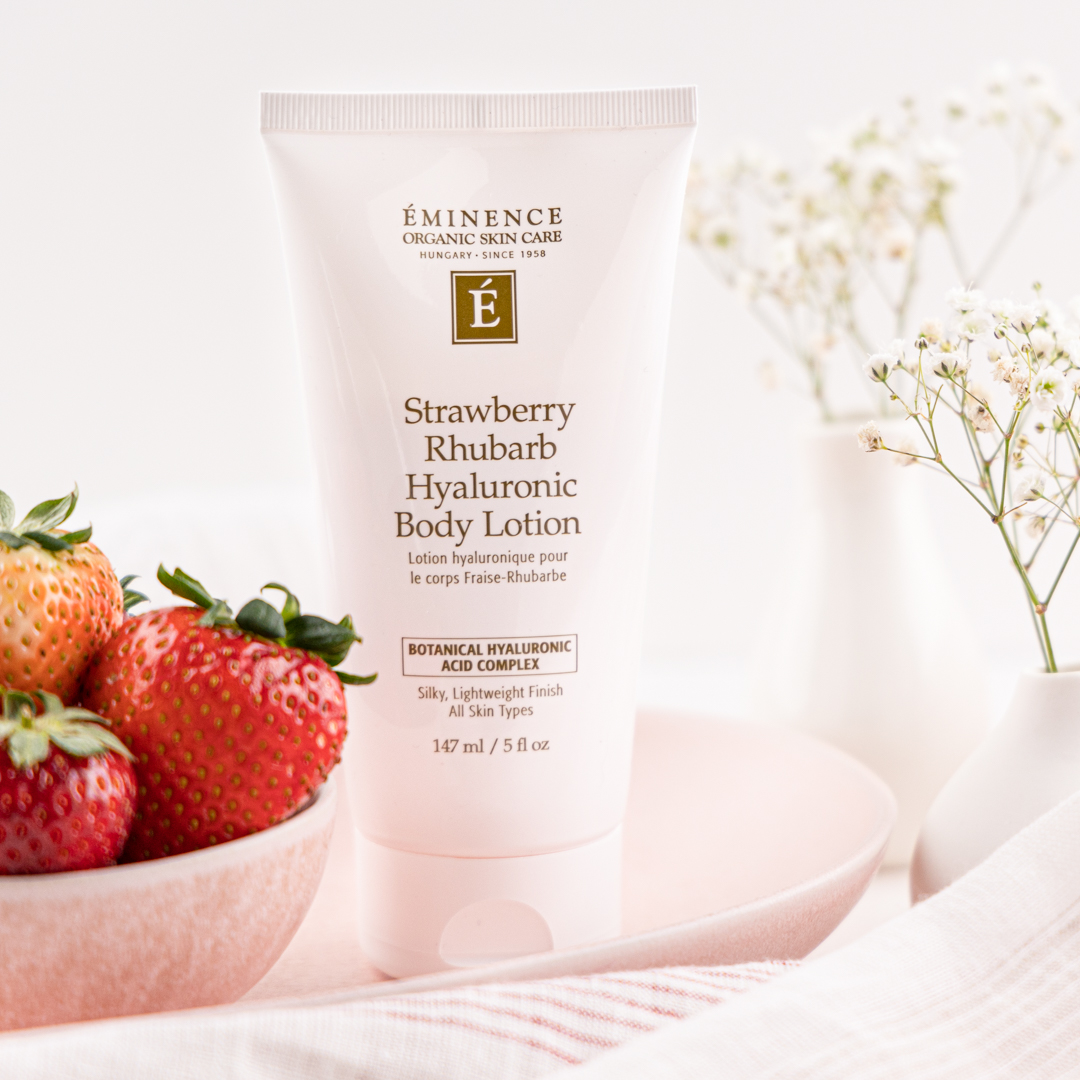 Strawberry Rhubarb Hyaluronic Body Lotion - Eminence Organic Skin Care from The Spa Within in Detroit Lakes, MN 