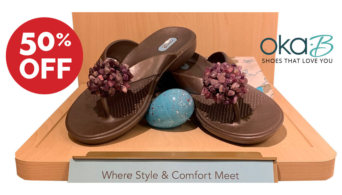 SAVE 50% OFF Oka-B Sandals CLOSEOUT from The Spa Within in Detroit Lakes MN while supply lasts