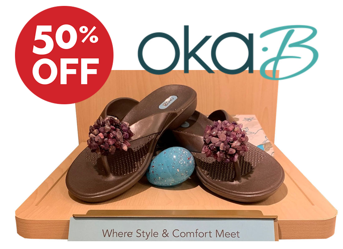 SAVE 50% OFF Oka-B Sandals CLOSEOUT from The Spa Within in Detroit Lakes MN while supply lasts