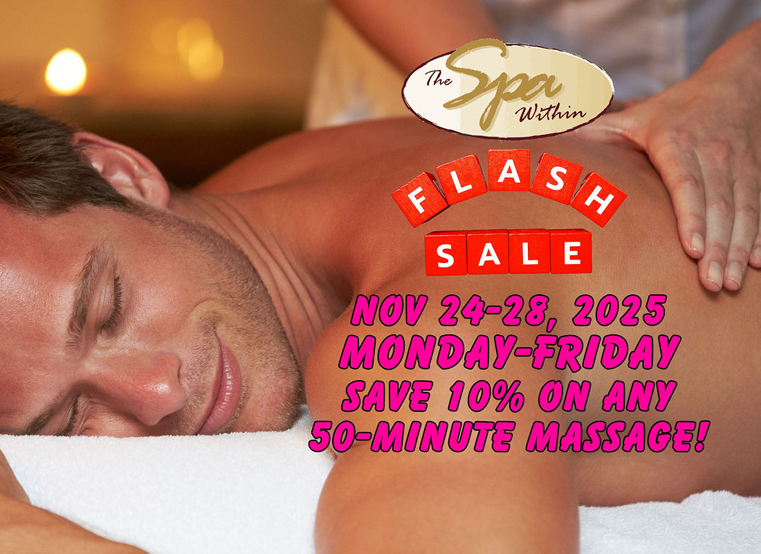 Last Minute Flash Sale Spa Services Specials at The Spa Within at The Lodge on Lake Detroit
