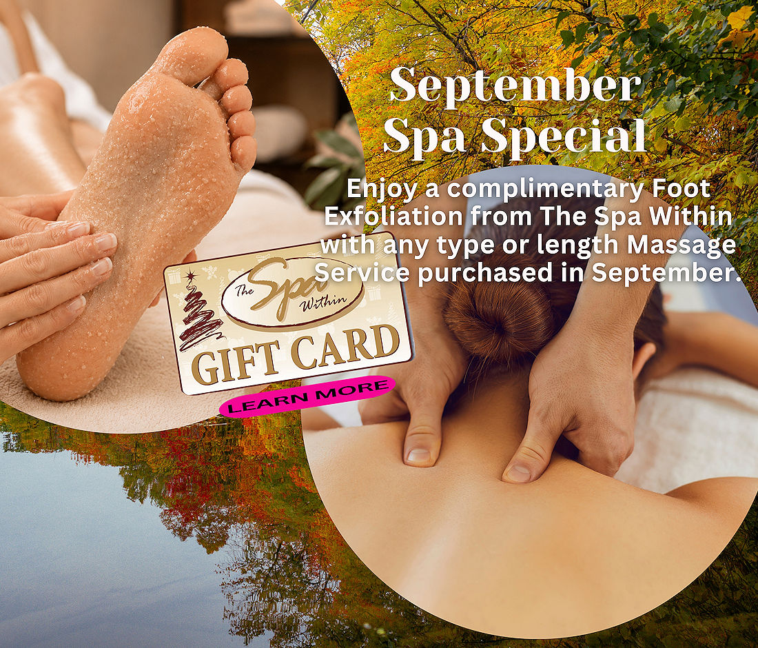 September Spa Specials at The Spa Within at The Lodge on Lake Detroit