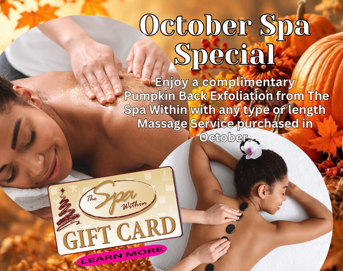 October Spa Specials at The Spa Within at The Lodge on Lake Detroit