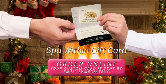 Spa Within Gift Cards can now be purchased online for same day email delivery - The Spa Within at The Lodge on Lake Detroit in Detroit Lakds Minnesota